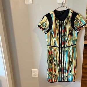 Multi colored fitted dress from Bebe. Size 2